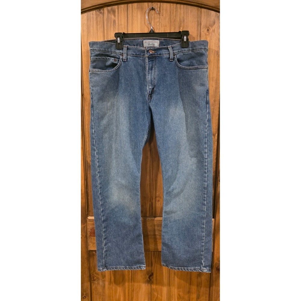 Levi's Strauss Straight Jeans‎ Mens 38x30 Blue Stone Wash Denim Slim Fit Classic